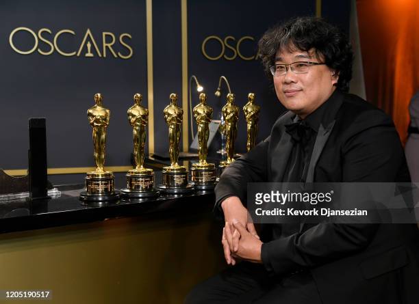 Writer-director Bong Joon-ho, winner of the Best Picture, Director, Original Screenplay, and International Feature Film awards for "Parasite,"...