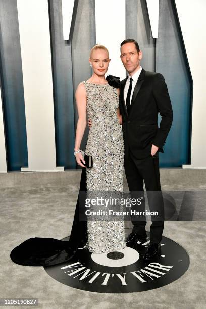 Kate Bosworth and Michael Polish attend the 2020 Vanity Fair Oscar Party hosted by Radhika Jones at Wallis Annenberg Center for the Performing Arts...