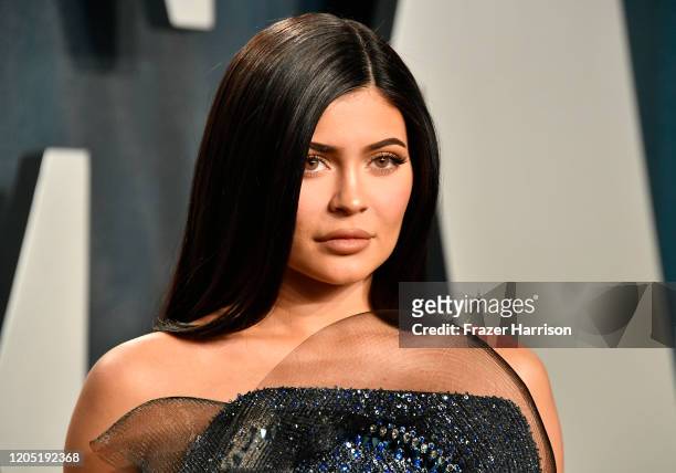 Kylie Jenner attends the 2020 Vanity Fair Oscar Party hosted by Radhika Jones at Wallis Annenberg Center for the Performing Arts on February 09, 2020...