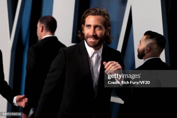 Jake Gyllenhaal attends the 2020 Vanity Fair Oscar Party hosted by Radhika Jones at Wallis Annenberg Center for the Performing Arts on February 09,...
