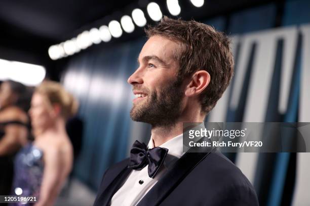 Chace Crawford attends the 2020 Vanity Fair Oscar Party hosted by Radhika Jones at Wallis Annenberg Center for the Performing Arts on February 09,...