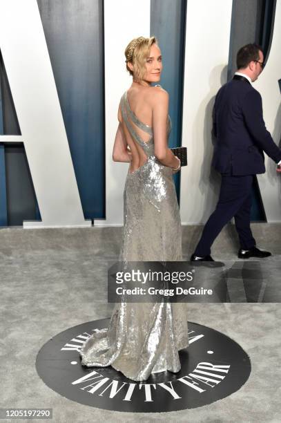 Diane Kruger attends the 2020 Vanity Fair Oscar Party hosted by Radhika Jones at Wallis Annenberg Center for the Performing Arts on February 09, 2020...