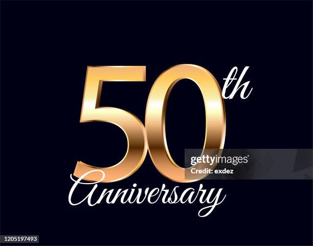 50 years anniversary - 50th anniversary stock illustrations
