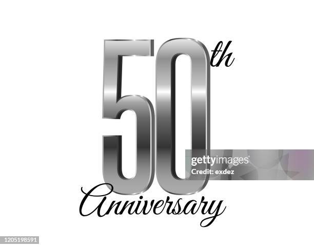 50 jahre jubiläumsfeier design - 50 jahrestag stock-grafiken, -clipart, -cartoons und -symbole