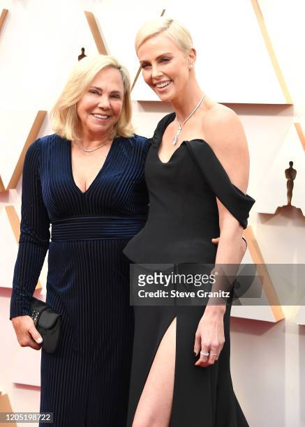 Gerda Jacoba Aletta Maritz and Charlize Theron arrives at the 92nd Annual Academy Awards at Hollywood and Highland on February 09, 2020 in Hollywood,...