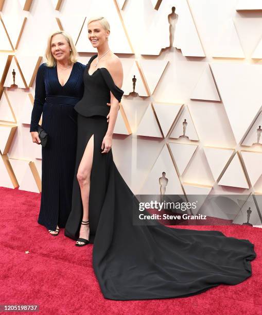 Gerda Jacoba Aletta Maritz and Charlize Theron arrives at the 92nd Annual Academy Awards at Hollywood and Highland on February 09, 2020 in Hollywood,...