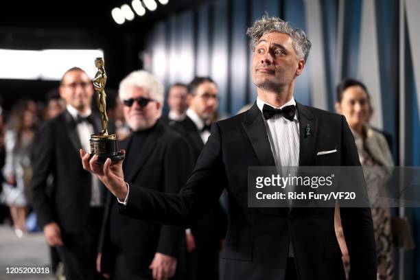 Taika Waititi attends the 2020 Vanity Fair Oscar Party hosted by Radhika Jones at Wallis Annenberg Center for the Performing Arts on February 09,...