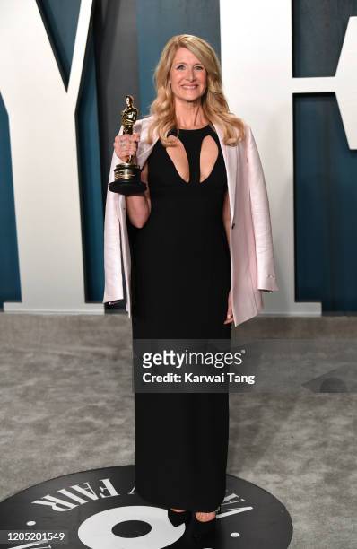 Laura Dern arriving for the 2020 Vanity Fair Oscar Party Hosted By Radhika Jones, at the Wallis Annenberg Center for the Performing Arts on February...