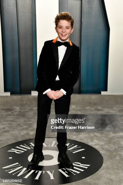 Roman Griffin Davis attends the 2020 Vanity Fair Oscar Party hosted by Radhika Jones at Wallis Annenberg Center for the Performing Arts on February...
