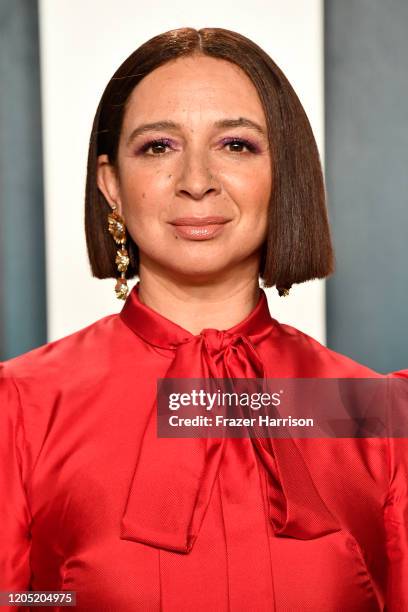 Maya Rudolph attends the 2020 Vanity Fair Oscar Party hosted by Radhika Jones at Wallis Annenberg Center for the Performing Arts on February 09, 2020...