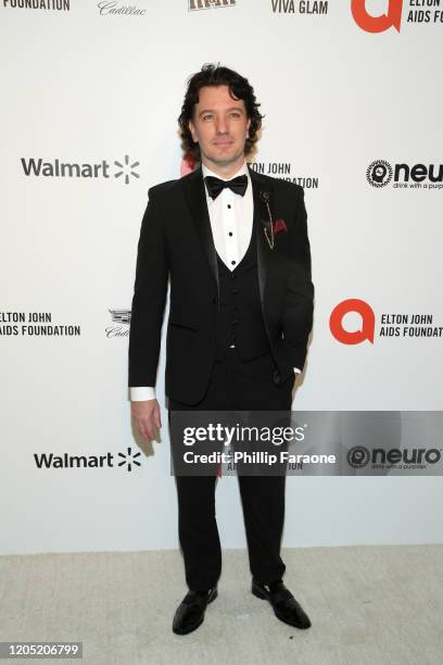 Chasez attends the 28th Annual Elton John AIDS Foundation Academy Awards Viewing Party Sponsored By IMDb, Neuro Drinks And Walmart on February 09,...