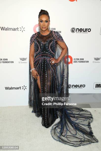 Vivica A. Fox attends the 28th Annual Elton John AIDS Foundation Academy Awards Viewing Party Sponsored By IMDb, Neuro Drinks And Walmart on February...