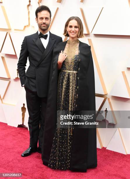 Benjamin Millepied and Natalie Portman arrives at the 92nd Annual Academy Awards at Hollywood and Highland on February 09, 2020 in Hollywood,...
