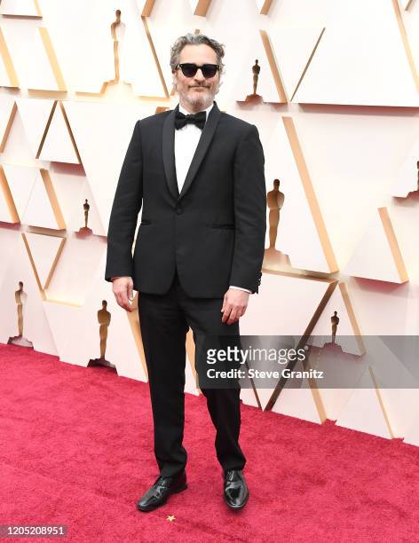 Joaquin Phoenix arrives at the 92nd Annual Academy Awards at Hollywood and Highland on February 09, 2020 in Hollywood, California.