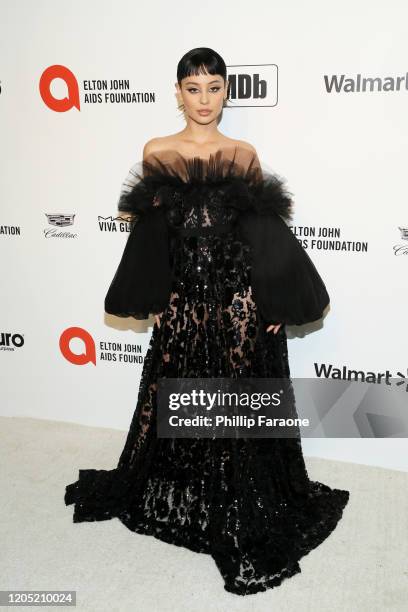 Alexa Demie attends the 28th Annual Elton John AIDS Foundation Academy Awards Viewing Party Sponsored By IMDb, Neuro Drinks And Walmart on February...