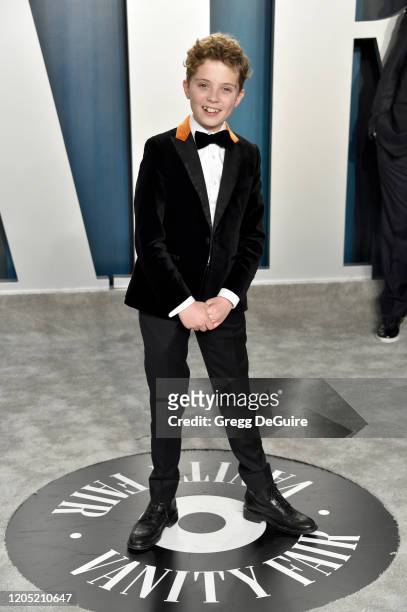 Roman Griffin Davis attends the 2020 Vanity Fair Oscar Party hosted by Radhika Jones at Wallis Annenberg Center for the Performing Arts on February...
