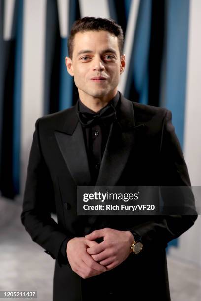 Rami Malek attends the 2020 Vanity Fair Oscar Party hosted by Radhika Jones at Wallis Annenberg Center for the Performing Arts on February 09, 2020...
