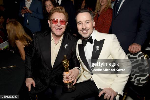 Winner of Academy Award for Best Original Song from "Rocketman" Elton John and David Furnish attend the 28th Annual Elton John AIDS Foundation...