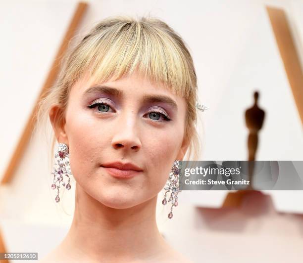 Saoirse Ronan arrives at the 92nd Annual Academy Awards at Hollywood and Highland on February 09, 2020 in Hollywood, California.