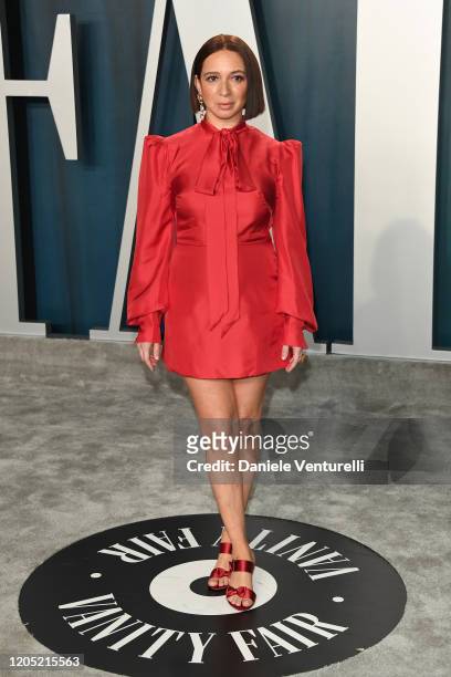 Maya Rudolph attends the 2020 Vanity Fair Oscar party hosted by Radhika Jones at Wallis Annenberg Center for the Performing Arts on February 09, 2020...