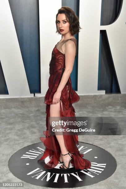Zoe Lister-Jones attends the 2020 Vanity Fair Oscar Party hosted by Radhika Jones at Wallis Annenberg Center for the Performing Arts on February 09,...