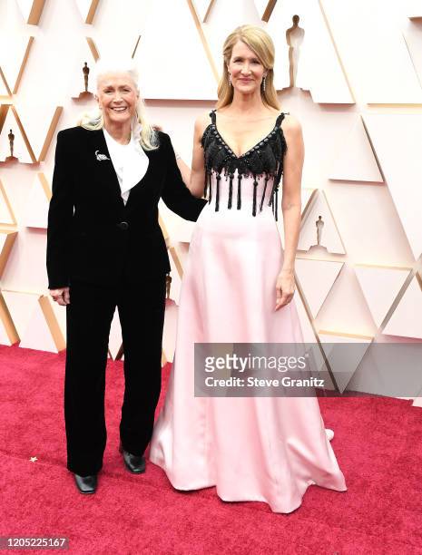 Diane Ladd and Laura Dern arrives at the 92nd Annual Academy Awards at Hollywood and Highland on February 09, 2020 in Hollywood, California.
