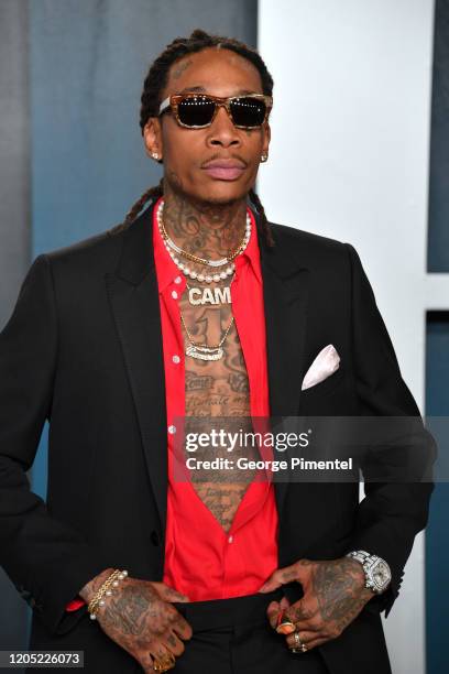 Wiz Khalifa attends the 2020 Vanity Fair Oscar party hosted by Radhika Jones at Wallis Annenberg Center for the Performing Arts on February 09, 2020...