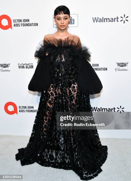Alexa Demie attends the 28th Annual Elton John AIDS Foundation Academy Awards Viewing Party Sponsored By IMDb And Neuro Drinks on February 09, 2020...