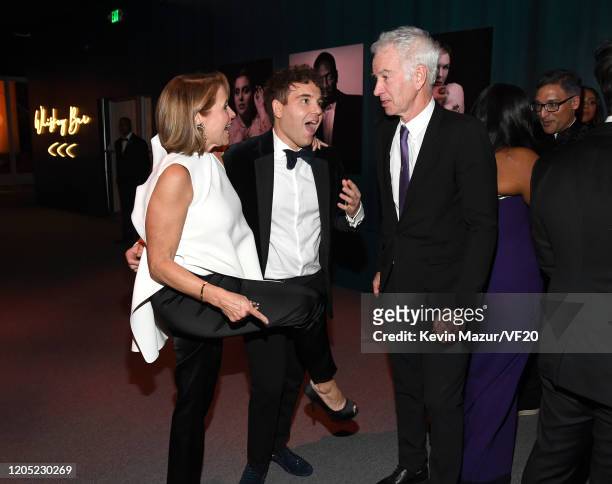 Katie Couric, Jon Lovett and John McEnroe attend the 2020 Vanity Fair Oscar Party hosted by Radhika Jones at Wallis Annenberg Center for the...