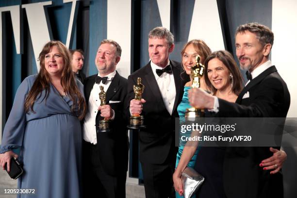 Sound eingineers Mark Taylor , US visual effects supervisor Greg Butler and special effects supervisor Dominic Tuohy attends the 2020 Vanity Fair...
