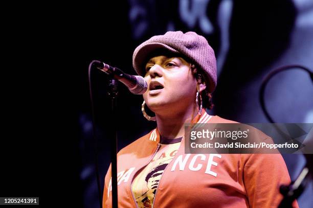 English singer Marsha Ambrosius performs live on stage in London on 21st April 2003.