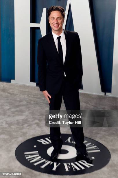 Zach Braff attends the Vanity Fair Oscar Party at Wallis Annenberg Center for the Performing Arts on February 09, 2020 in Beverly Hills, California.