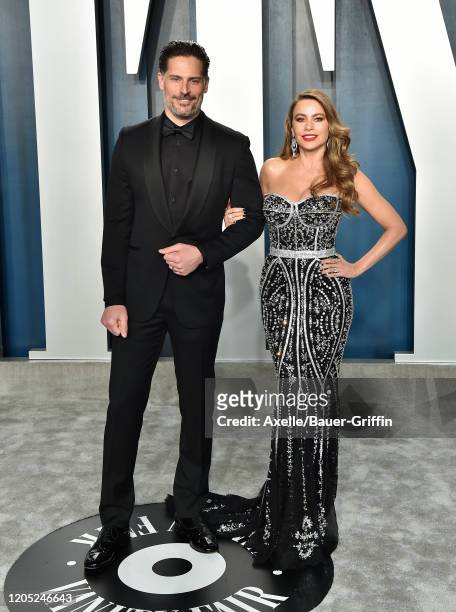 Joe Manganiello and Sofia Vergara attend the 2020 Vanity Fair Oscar Party hosted by Radhika Jones at Wallis Annenberg Center for the Performing Arts...