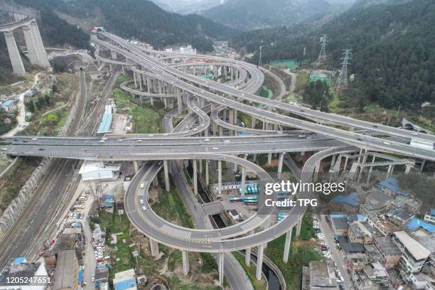 The Qianchun overpass bridge which has 55 meters perpendicular throw is called roller coaster by netizens on 04th March, 2020 in...