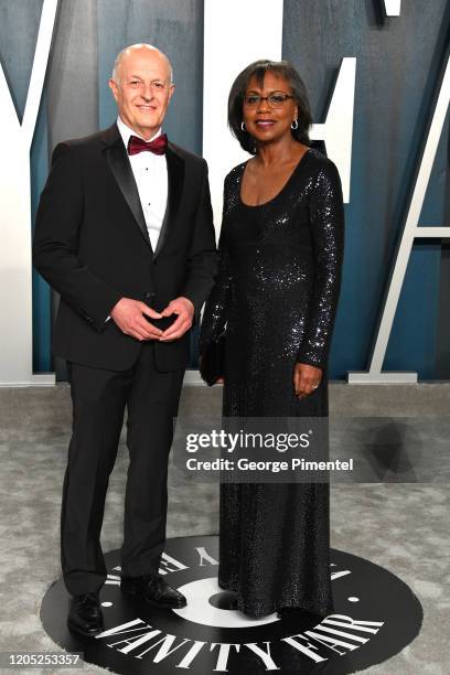 Anita Hill attends the 2020 Vanity Fair Oscar party hosted by Radhika Jones at Wallis Annenberg Center for the Performing Arts on February 09, 2020...