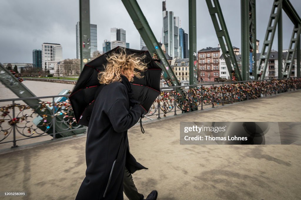 Storm "Sabine" Hits Germany