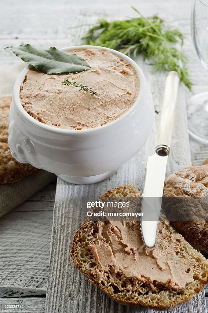 Pate' on bowl