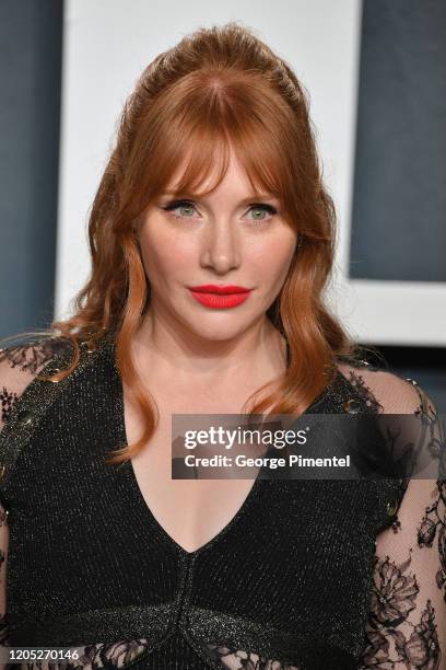 Bryce Dallas Howard attends the 2020 Vanity Fair Oscar party hosted by Radhika Jones at Wallis Annenberg Center for the Performing Arts on February...