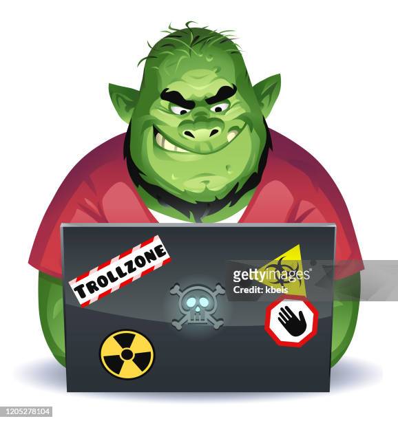 internet troll - cyberbullying stock illustrations