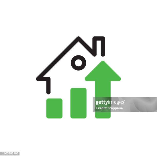 real estate growth concept - growth logo stock illustrations