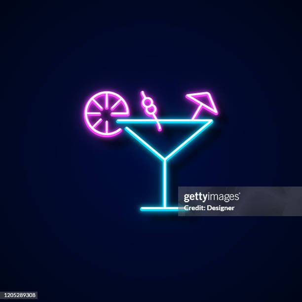 margarita icon neon style, design elements - margarita stock illustrations
