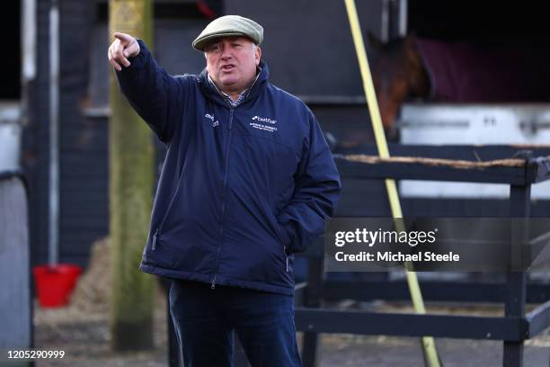 National hunt trainer Paul Nicholls during a stable visit at Manor Farm Stables ahead of the Betfair Ascot Chase meeting on February 10, 2020 in...