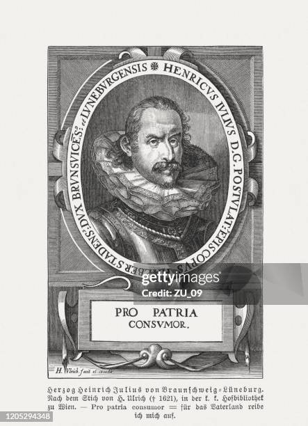 亨利·朱利斯，布勞恩斯魏克公爵-呂內堡（1564-1613），木版畫，出版于1897年 - duke of brunswick luneberg 幅插畫檔、美工圖案、卡通及圖標