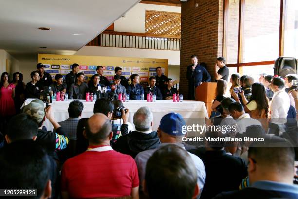 Esteban Chaves of Colombia and Team Colombia / Rigoberto Urán of Colombia and Team EF Pro Cycling / Julian Alaphilippe of France and Team Deceuninck...