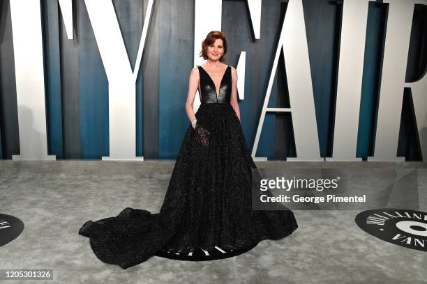 Geena Davis attends the 2020 Vanity Fair Oscar party hosted by Radhika Jones at Wallis Annenberg Center for the Performing Arts on February 09, 2020...