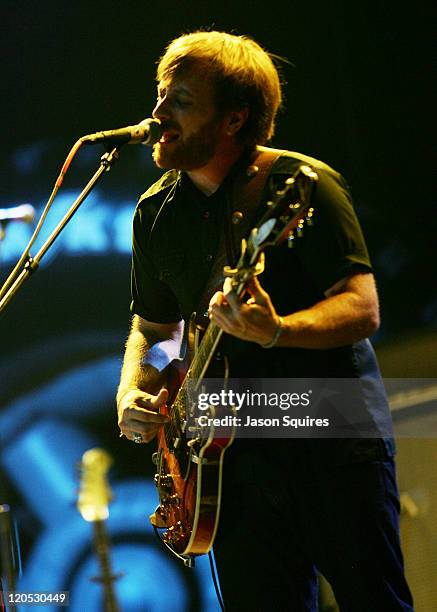 Singer/musician Dan Auerbach of The Black Keys performs during the 2011 Kanrocksas Music Festival at Kansas Speedway on August 6, 2011 in Kansas...