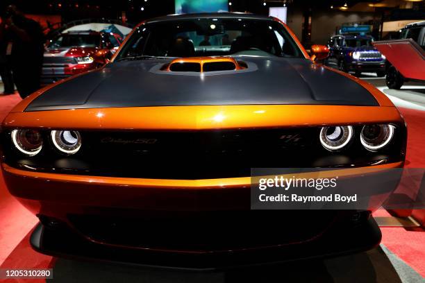 Dodge Challenger is on display at the 112th Annual Chicago Auto Show at McCormick Place in Chicago, Illinois on February 6, 2020. "n