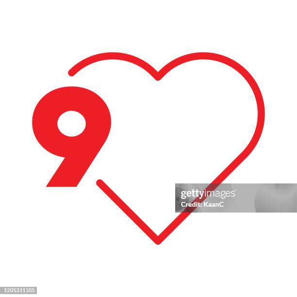 step number stock illustration, heart shape vector - 7 step process stock illustrations
