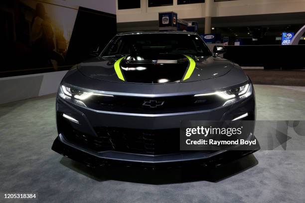 Chevrolet Camaro SS is on display at the 112th Annual Chicago Auto Show at McCormick Place in Chicago, Illinois on February 6, 2020. "n
