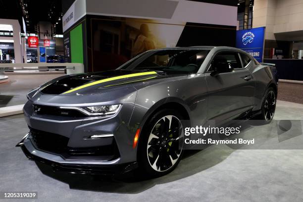 Chevrolet Camaro SS is on display at the 112th Annual Chicago Auto Show at McCormick Place in Chicago, Illinois on February 6, 2020. "n